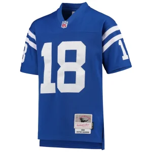 Peyton manning indianapolis colts mitchell ness youth 1998 legacy retired player jersey Royal Yth M