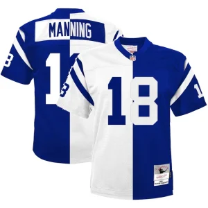Peyton manning indianapolis colts mitchell ness youth split legacy jersey Whiteroyal