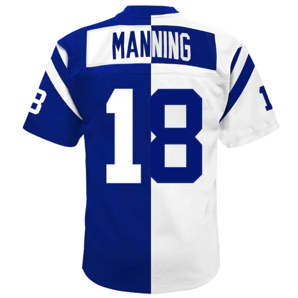 Peyton manning indianapolis colts mitchell ness youth split legacy jersey Whiteroyal Yth L