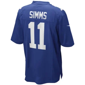 Phil simms new york giants nike game retired player jersey Royal L