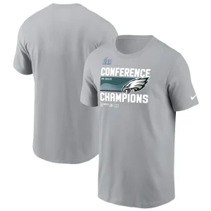 Philadelphia eagles nike 2022 nfc champions locker room trophy collection t shirt Gray