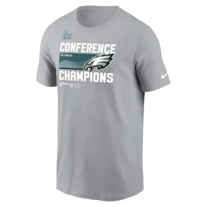Philadelphia eagles nike 2022 nfc champions locker room trophy collection t shirt Gray M