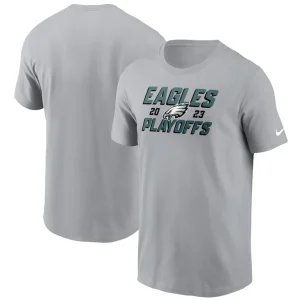 Philadelphia eagles nike 2023 nfl playoffs iconic t shirt Gray