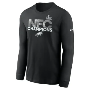 Philadelphia eagles nike 2024 nfc champions long sleeve t shirt Black M