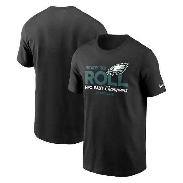 Philadelphia eagles nike 2024 nfc east division champions locker room trophy collection t shirt Black