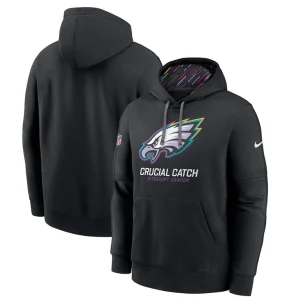 Philadelphia eagles nike 2024 nfl crucial catch big tall club pullover hoodie Black