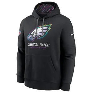 Philadelphia eagles nike 2024 nfl crucial catch big tall club pullover hoodie Black LT