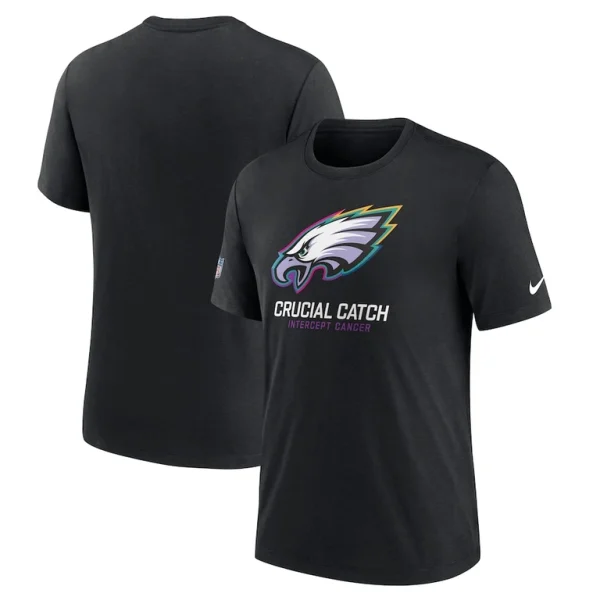 Philadelphia eagles nike 2024 nfl crucial catch big tall t shirt Black