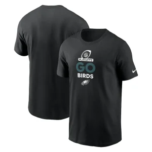 Philadelphia eagles nike 2024 nfl playoffs t shirt Black