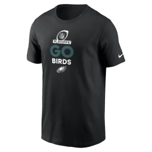 Philadelphia eagles nike 2024 nfl playoffs t shirt Black M