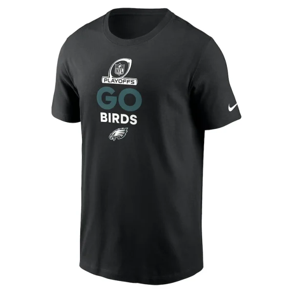 Philadelphia eagles nike 2024 nfl playoffs t shirt Black M
