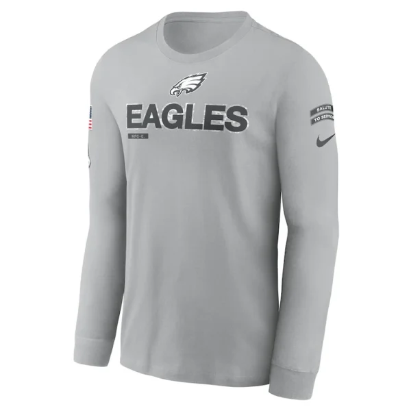 Philadelphia eagles nike 2024 salute to service long sleeve t shirt Gray M