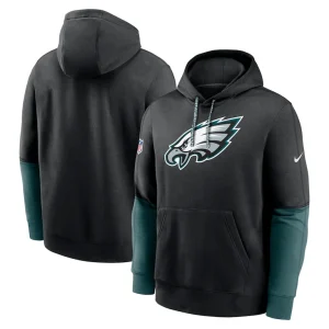 Philadelphia eagles nike 2024 sideline club pullover hoodie Black
