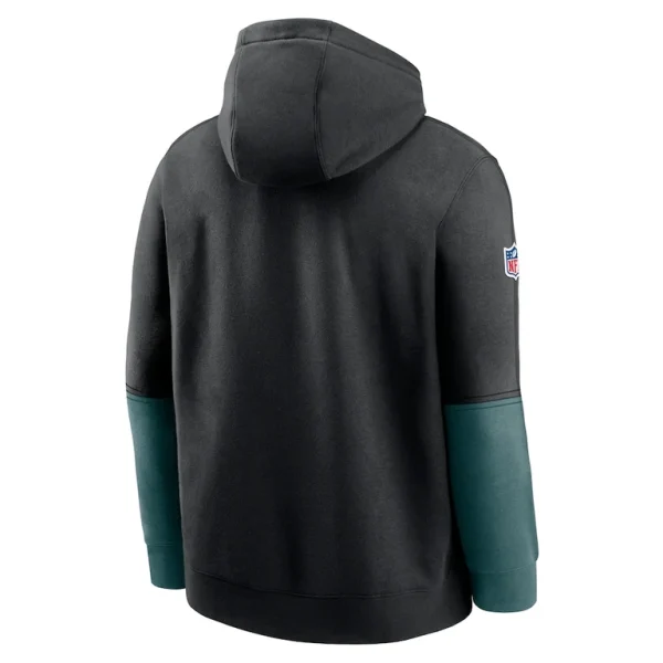 Philadelphia eagles nike 2024 sideline club pullover hoodie Black L