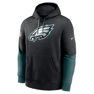 Philadelphia eagles nike 2024 sideline club pullover hoodie Black M