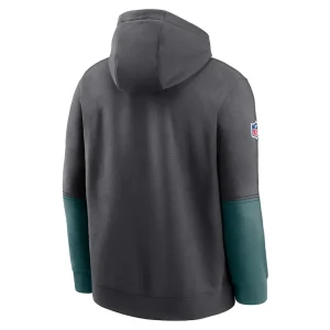 Philadelphia eagles nike 2024 sideline club pullover hoodie anthracite Multi L