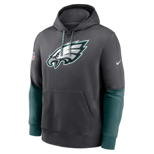 Philadelphia eagles nike 2024 sideline club pullover hoodie anthracite Multi M