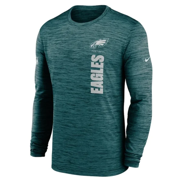 Philadelphia eagles nike 2024 sideline velocity performance long sleeve t shirt Midnight green M