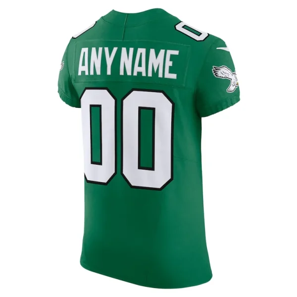 Philadelphia eagles nike 2nd alternate vapor f.u.s.e. elite custom jersey Kelly green 48