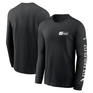 Philadelphia eagles nike all out long sleeve t shirt Black