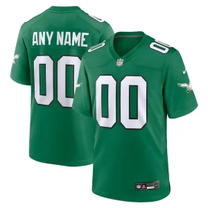 Philadelphia eagles nike alternate custom game jersey Kelly green