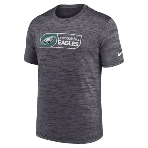 Philadelphia eagles nike big tall velocity jock tag performance t shirt Black 2XT