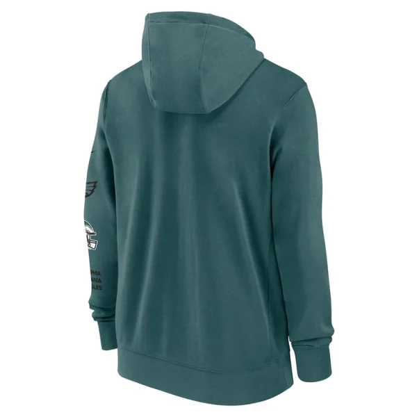 Philadelphia eagles nike club full zip hoodie jacket Midnight green L