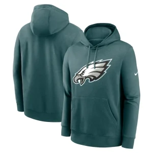 Philadelphia eagles nike club logo pullover hoodie Midnight green