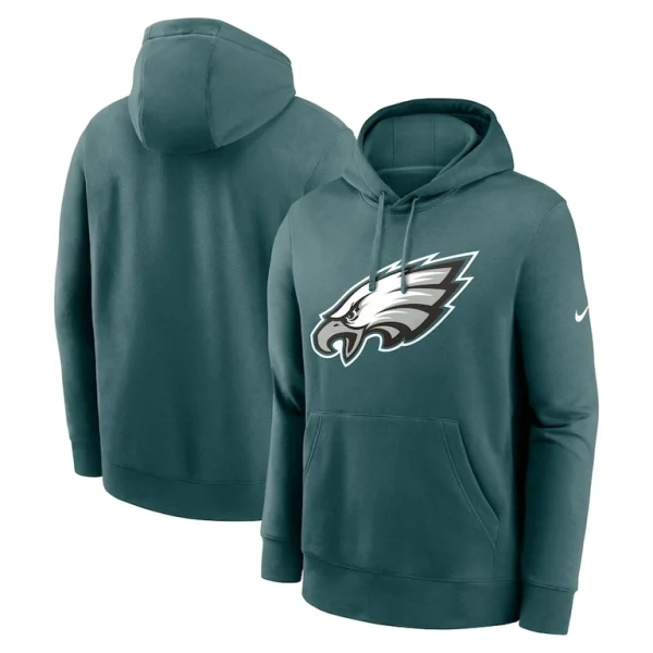 Philadelphia eagles nike club logo pullover hoodie Midnight green