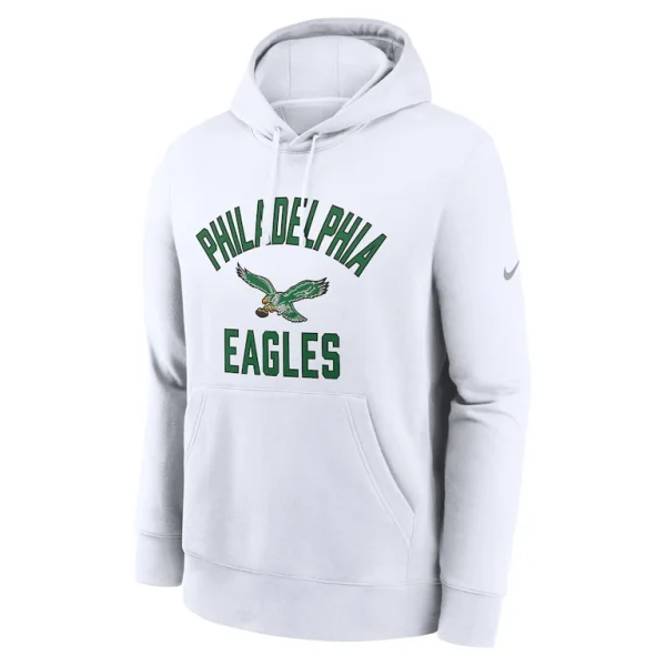 Philadelphia eagles nike club pullover hoodie White M