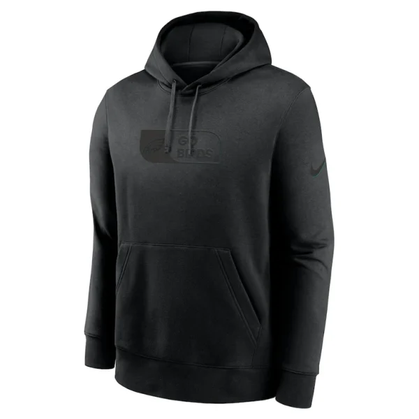 Philadelphia eagles nike edge french terry club pullover hoodie Black M