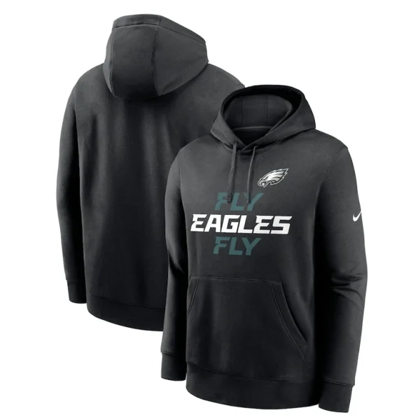 Philadelphia eagles nike fly eagles fly club fleece pullover hoodie Black