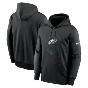 Philadelphia eagles nike icon performance pullover hoodie Black