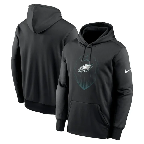 Philadelphia eagles nike icon performance pullover hoodie Black