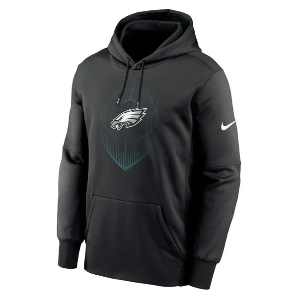 Philadelphia eagles nike icon performance pullover hoodie Black M