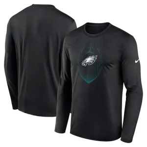 Philadelphia eagles nike legend icon long sleeve t shirt Black
