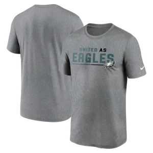 Philadelphia eagles nike legend team shoutout performance t shirt Heather gray