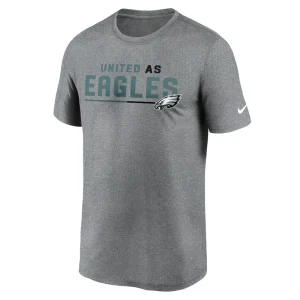 Philadelphia eagles nike legend team shoutout performance t shirt Heather gray M