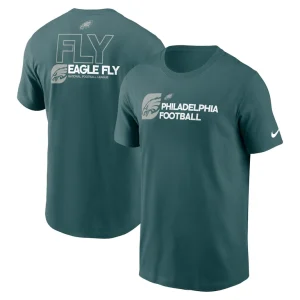 Philadelphia eagles nike outline t shirt Midnight green