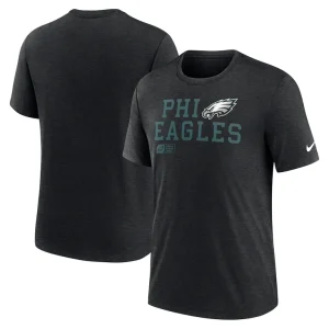 Philadelphia eagles nike overlap lockup tri blend t shirt Black