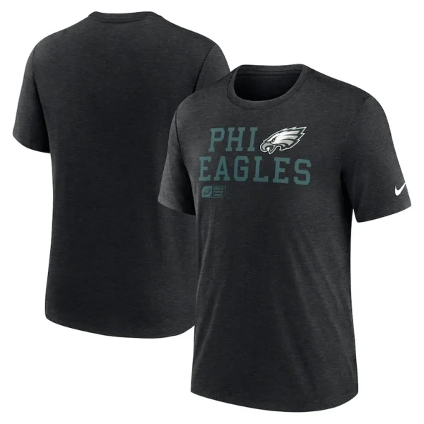 Philadelphia eagles nike overlap lockup tri blend t shirt Black