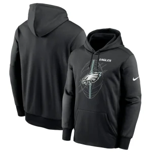 Philadelphia eagles nike performance fleece pullover hoodie Black