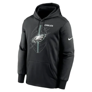 Philadelphia eagles nike performance fleece pullover hoodie Black M