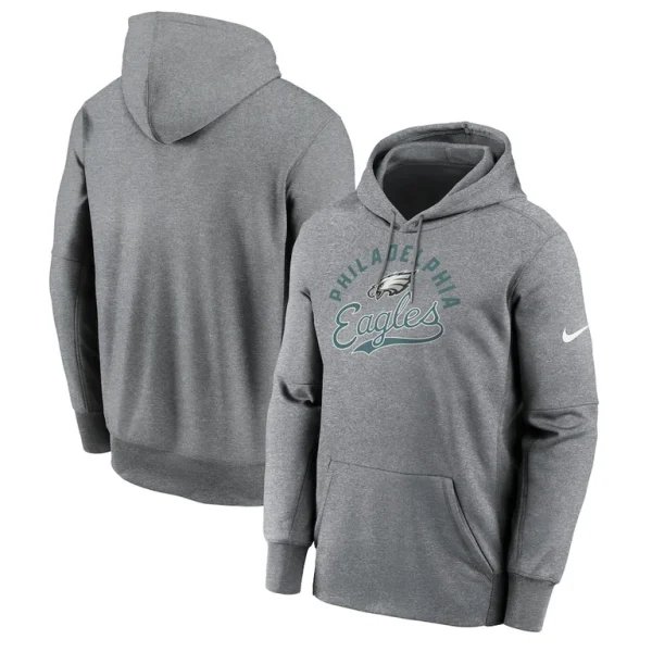 Philadelphia eagles nike performance fleece pullover hoodie Heather gray