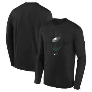 Philadelphia eagles nike preschool legend icon long sleeve t shirt Black