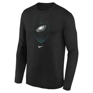 Philadelphia eagles nike preschool legend icon long sleeve t shirt Black 56