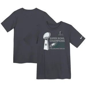 Philadelphia eagles nike preschool super bowl lix champions locker room trophy collection t shirt anthracite Multi