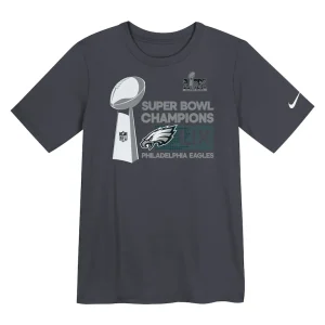 Philadelphia eagles nike preschool super bowl lix champions locker room trophy collection t shirt anthracite Multi 56