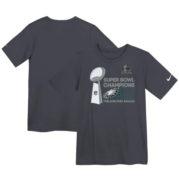 Philadelphia eagles nike preschool super bowl lix champions locker room trophy collection t shirt anthracite Multi