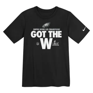 Philadelphia eagles nike preschool super bowl lix champions parade t shirt Black 56